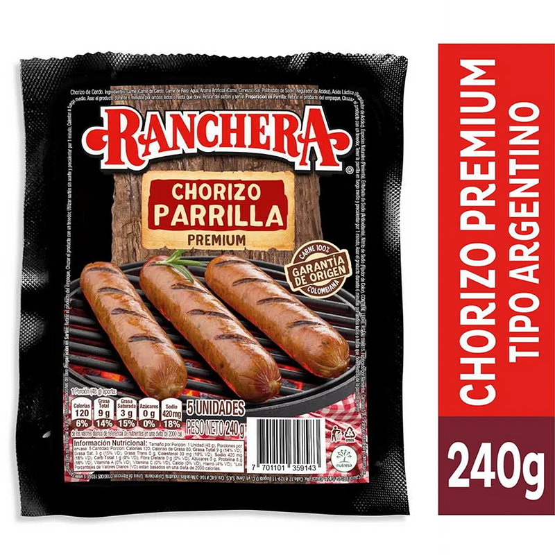 Chorizo Parrilla Ranchera 240 Gr